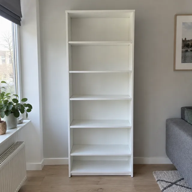 Witte boekenkast