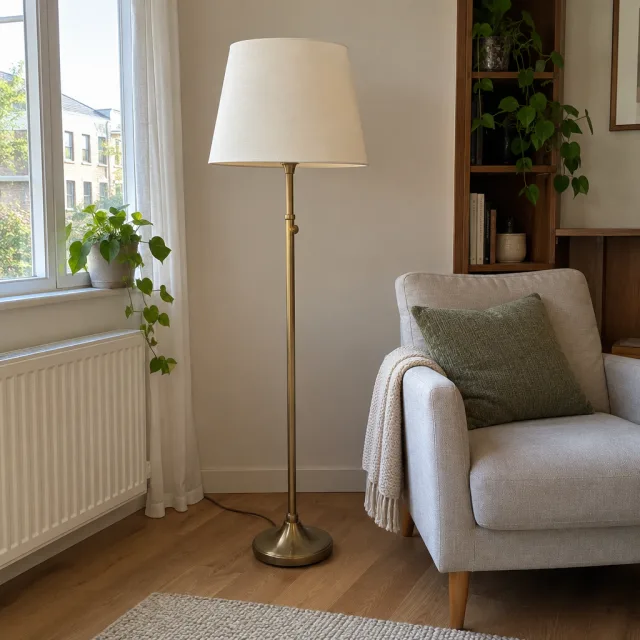 Leeslamp met messing voet