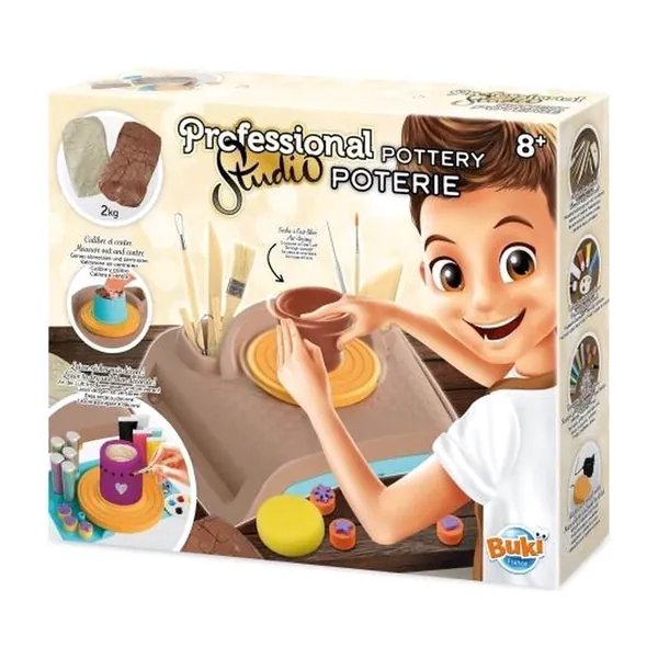 Buki - Professional Pottenbakkerij Studio - Knutselen voor kinderen - Creatief speelgoed - Hobby pakket