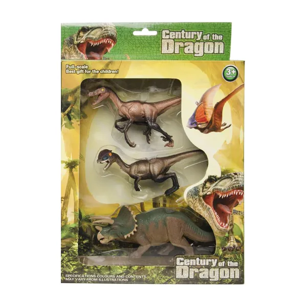 3x Plastic dinosaurus speelgoed figuren voor kinderen