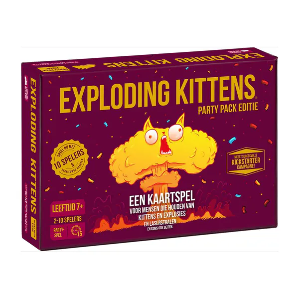 Exploding Kittens – Party Pack – Kaartspel voor 2–10 spelers (Nederlands)