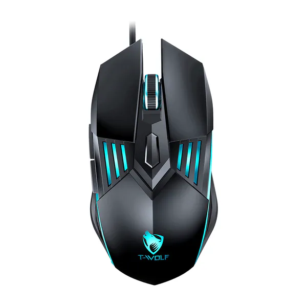T-WOLF® G560 6D Optical RGB Gaming Muis - RGB LED Verlichting Muis - USB - Game Muis - Zwart - Bedraad