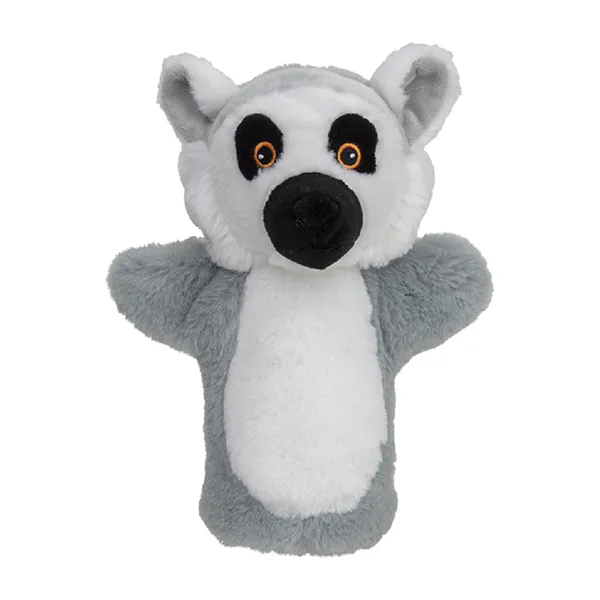 Pluche dieren handpop ringstaart maki aap 22 cm